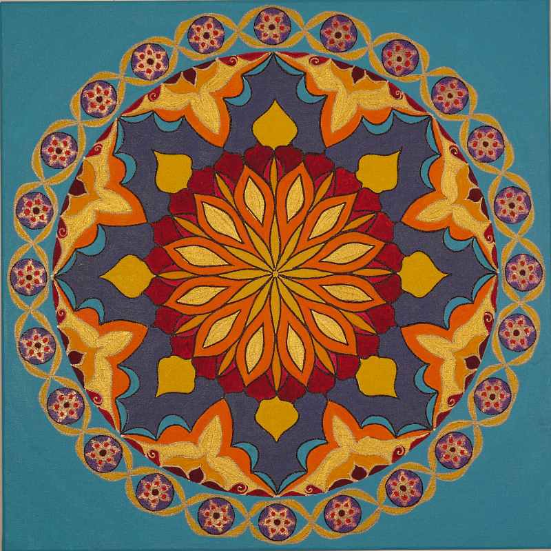 Mandala-Bild gemalt von Karin Devaki