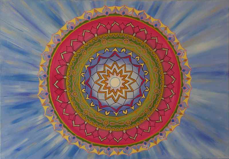 Mandala-Bild gemalt von Karin Devaki